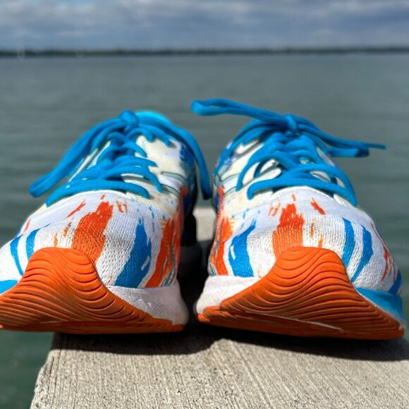 Asics Gel Nimbus 23 Aqua/Marigold Orange Sz 11.5 - Picture 5 of 9